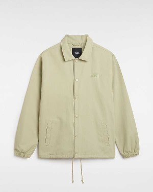 Beige Vans Torrey Canvas Coaches Men Jacket | VN2197608