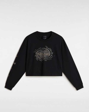 Black Vans Breaker Long Sleeve Women T Shirts | VN4705291
