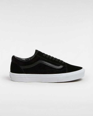 Black Vans Old Skool Pig Suede Women Sneakers | VN9805324
