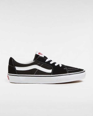 Black Vans Sk8-Low Women Skate Shoes | VN2046789