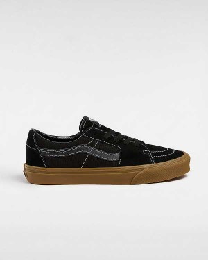 Black Vans Sk8-Low Women Sneakers | VN5234160