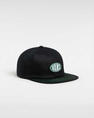 Black Vans Spray On Jockey Unisex Hats | VN5213948
