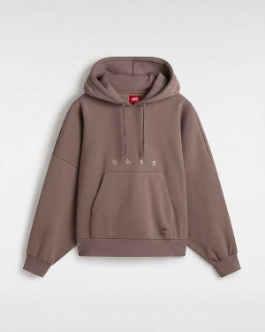 Brown Vans Skate Wire Loose Women Hoodie | VN1935784