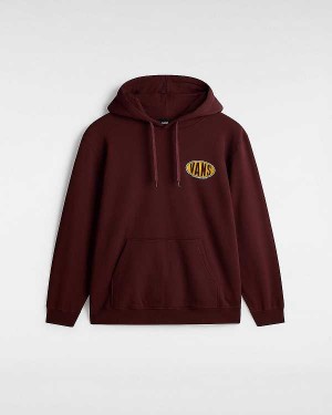 Brown Vans Spray On Loose Men Hoodie | VN1683904