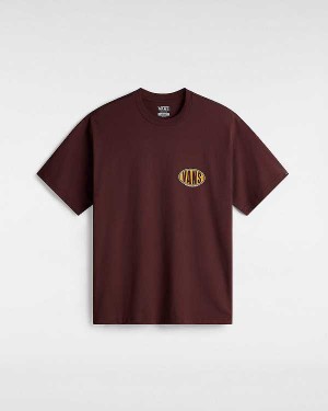 Brown Vans Spray On Men T Shirts | VN1340896