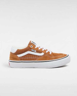 Brown / Orange Vans Rowan Women Skate Shoes | VN1049826