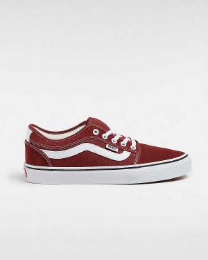 Burgundy Vans Chukka Low Sidestripe Women Skate Shoes | VN0329845