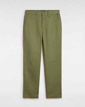 Green Vans Authentic Chino Relaxed Men Pants | VN6740582