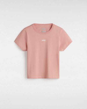 Pink Vans Basic mini Women T Shirts | VN0492678