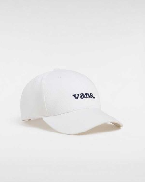 White Vans 66 Structured Jockey Unisex Hats | VN8796430