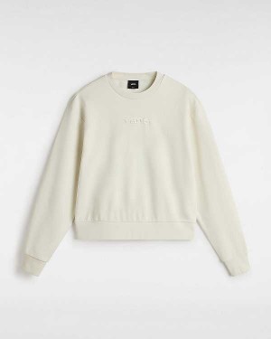 White Vans Essential Relaxed Fit Women Sweatshirt | VN8013264