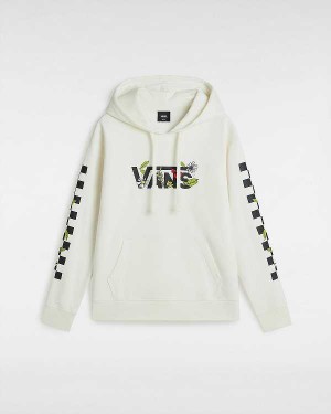 White Vans Foliage Boyfriend Fit Women Hoodie | VN6195837