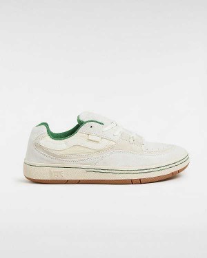 White Vans Speed Men Skate Shoes | VN0461952