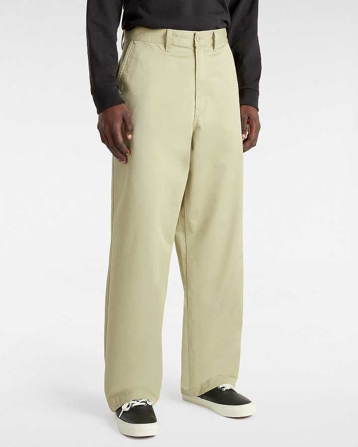 Beige Vans Authentic Chino Baggy Men Pants | VN6374201