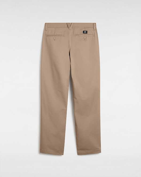 Beige Vans Authentic Chino Relaxed Men Pants | VN5876019