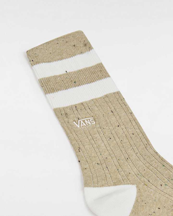 Beige Vans Classic Crew (1 Pair) Unisex Socks | VN0437156