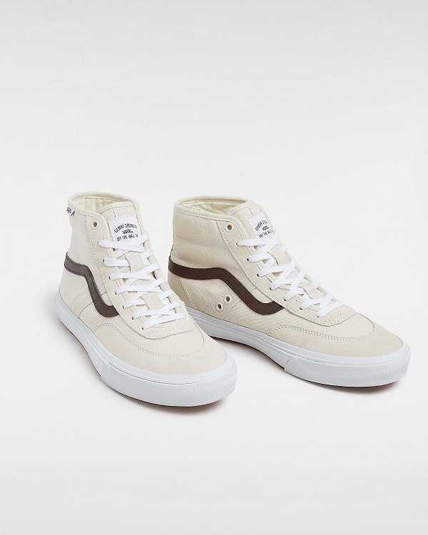 Beige Vans Crockett High Women Skate Shoes | VN0512983