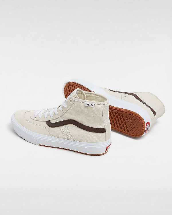 Beige Vans Crockett High Women Skate Shoes | VN0512983