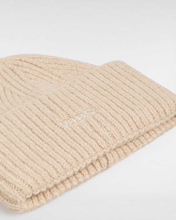 Beige Vans Densmore Wide Cuff Unisex Beanie | VN3064815