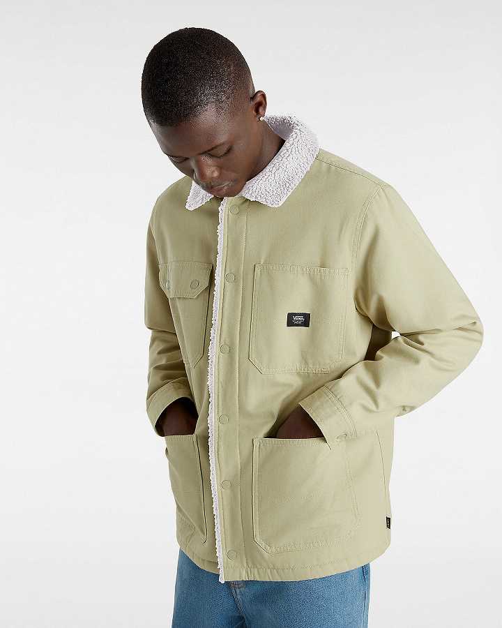 Beige Vans Drill Chore Coat Men Jacket | VN0617548
