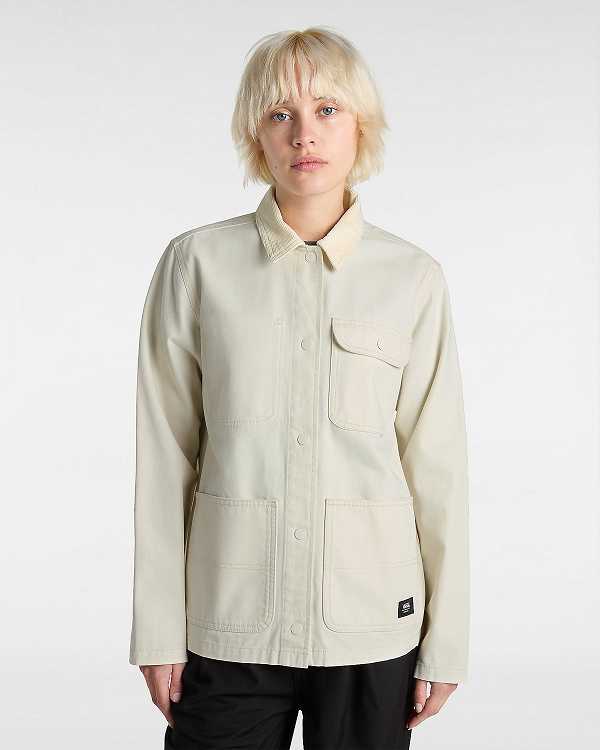 Beige Vans Drill Chore Women Jacket | VN9281345