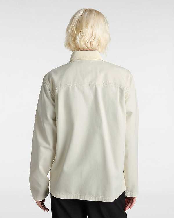 Beige Vans Drill Chore Women Jacket | VN9281345