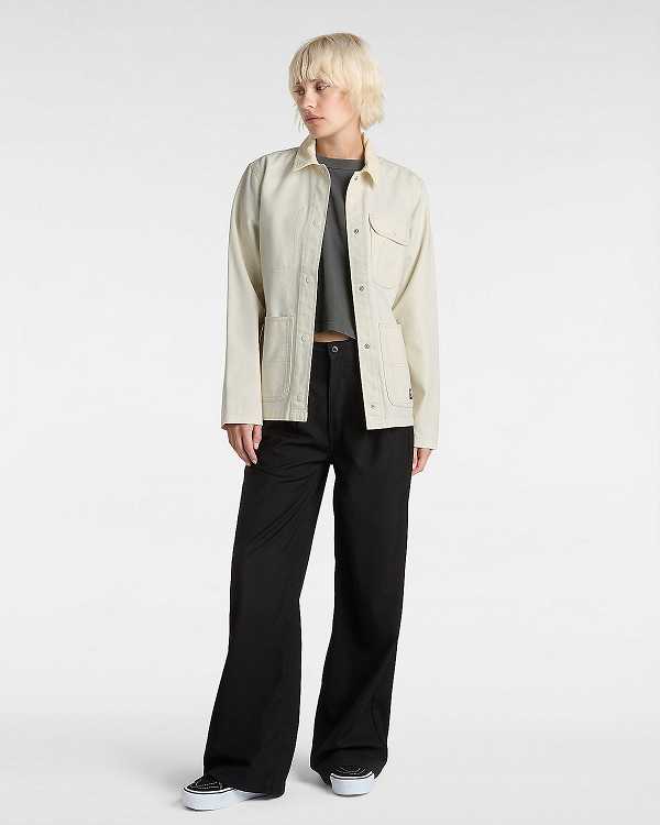 Beige Vans Drill Chore Women Jacket | VN9281345