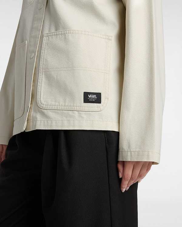 Beige Vans Drill Chore Women Jacket | VN9281345