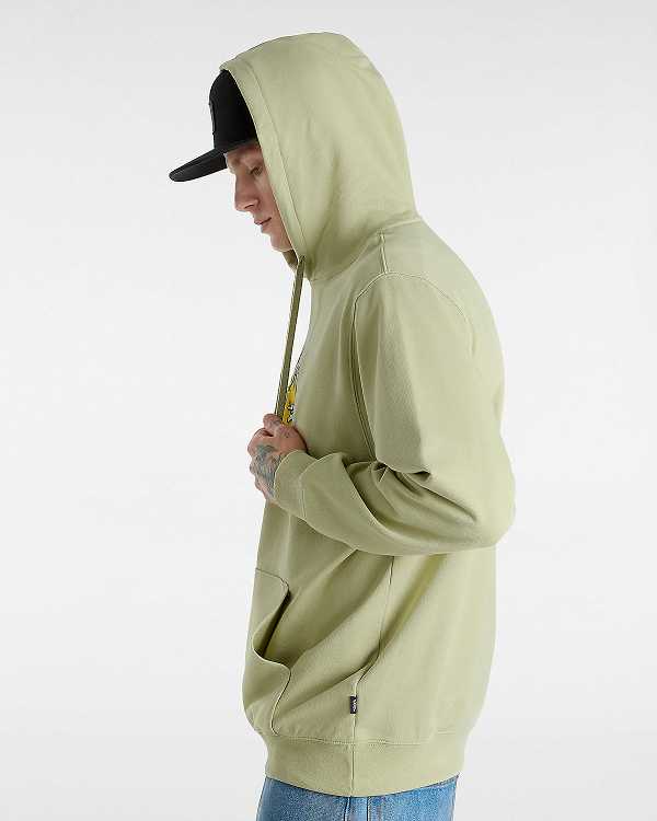 Beige Vans Reggie Loose Men Hoodie | VN1962045