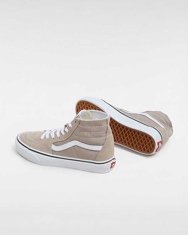 Beige Vans Sk8-Hi Tapered Women Sneakers | VN6439508
