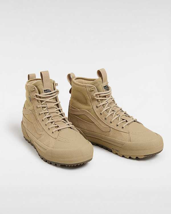 Beige Vans Sk8-Hi Women Gore-tex Shoes | VN3092685