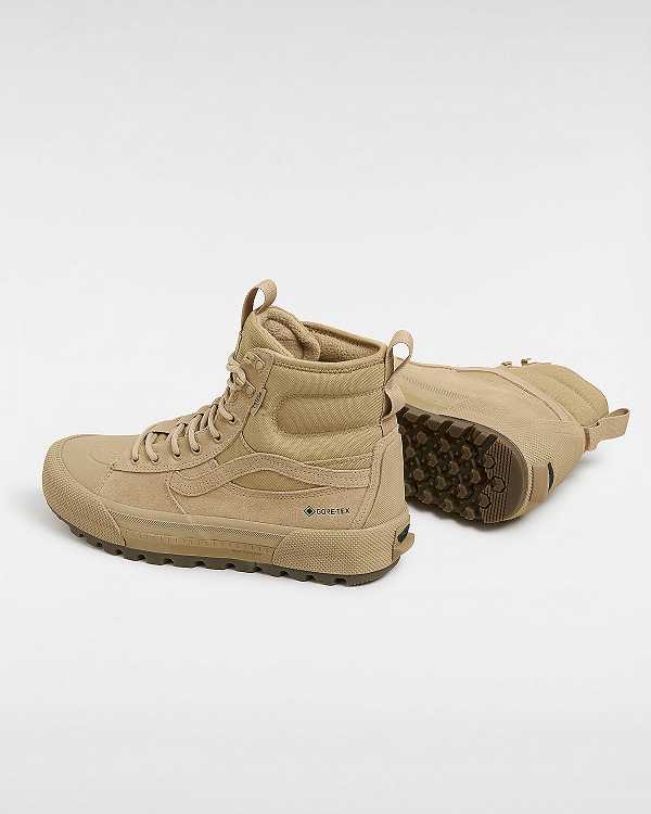 Beige Vans Sk8-Hi Women Gore-tex Shoes | VN3092685
