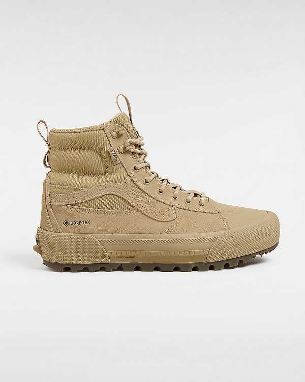 Beige Vans Sk8-Hi Women Gore-tex Shoes | VN3092685
