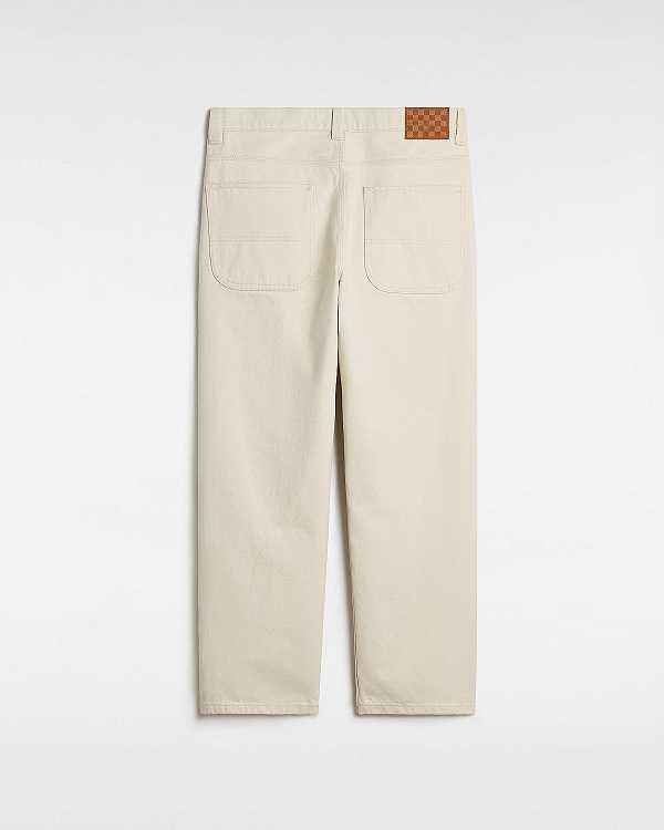 Beige Vans Skate Check Men Pants | VN8039145