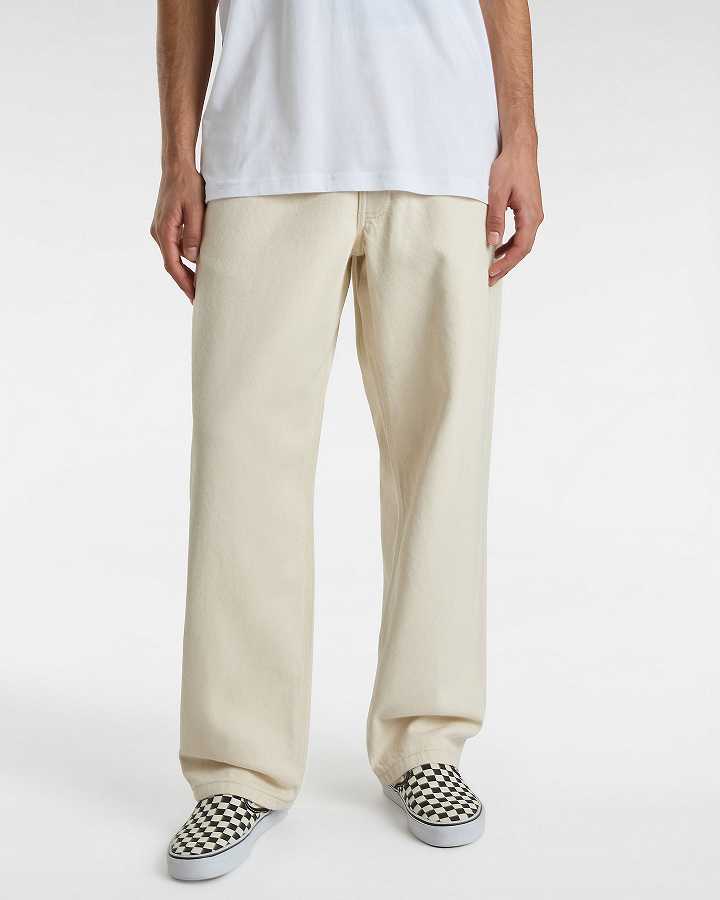 Beige Vans Skate Check Men Pants | VN8039145
