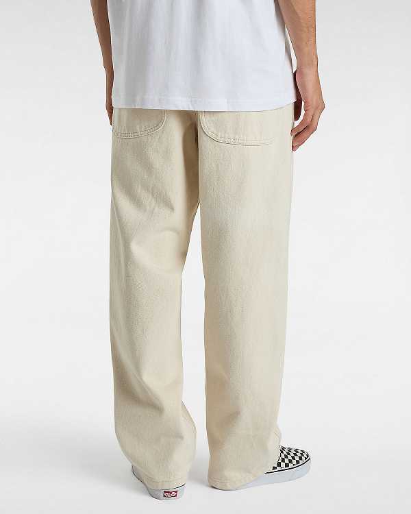 Beige Vans Skate Check Men Pants | VN8039145