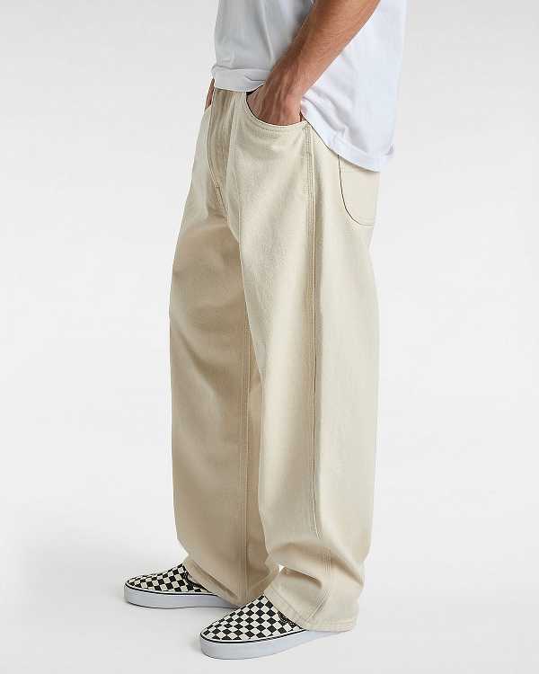 Beige Vans Skate Check Men Pants | VN8039145