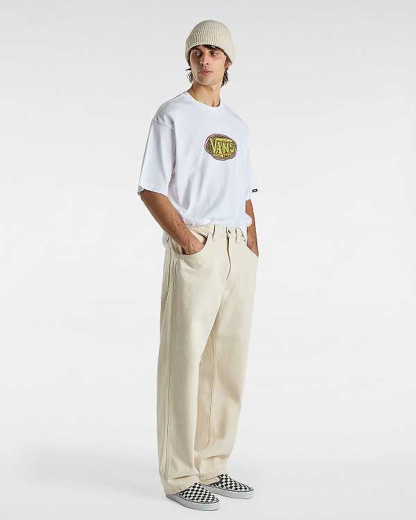 Beige Vans Skate Check Men Pants | VN8039145