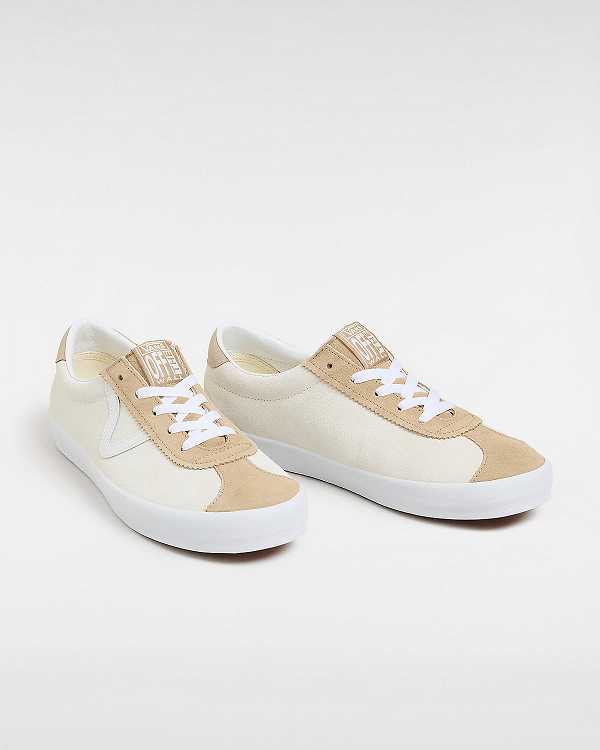 Beige Vans Sport Low Suede Men Sneakers | VN9082713