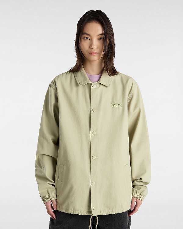 Beige Vans Torrey Canvas Coaches Women Jacket | VN7260438