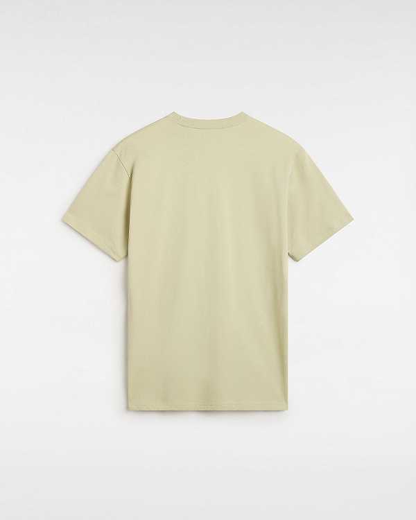 Beige Vans Varsity Men T Shirts | VN3275164