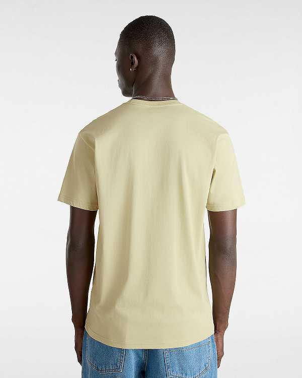 Beige Vans Varsity Men T Shirts | VN3275164