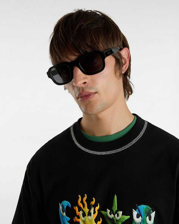 Black Vans 66 Unisex Sunglasses | VN6195382