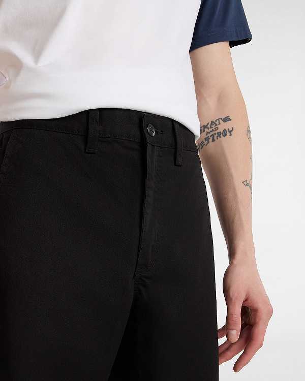 Black Vans Authentic Chino Relaxed Men Pants | VN0519643