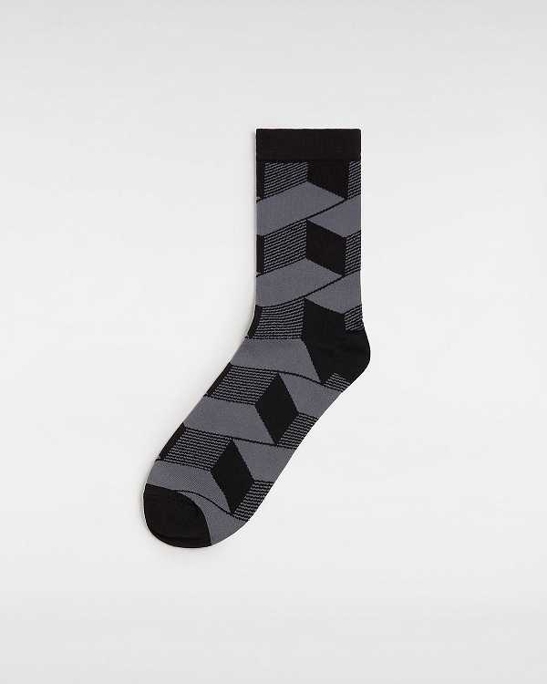 Black Vans Authentic Crew (1 Pair) Unisex Socks | VN9718306