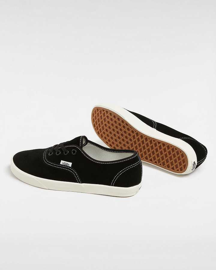 Black Vans Authentic Lowpro Suede Women Sneakers | VN6950817