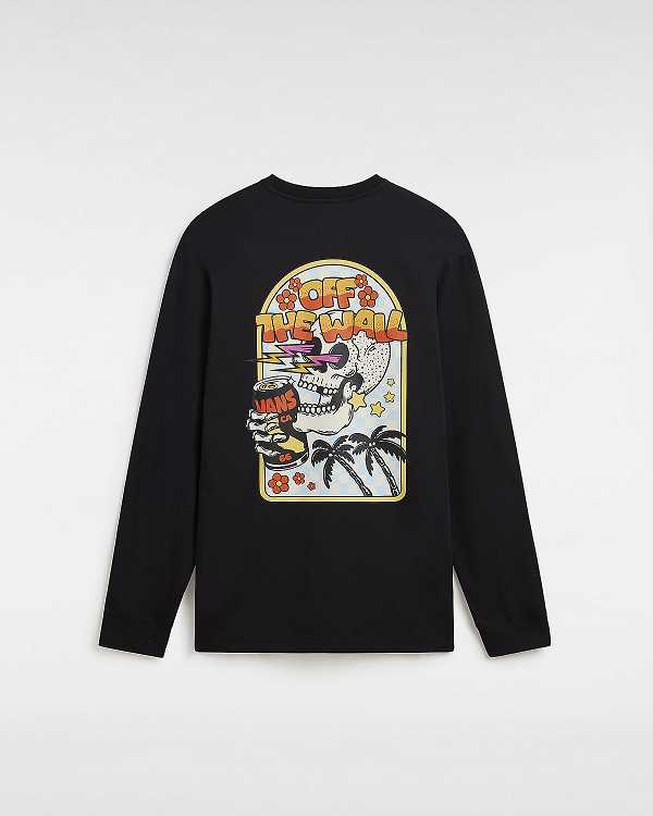 Black Vans Bouya Long Sleeve Men T Shirts | VN8921603