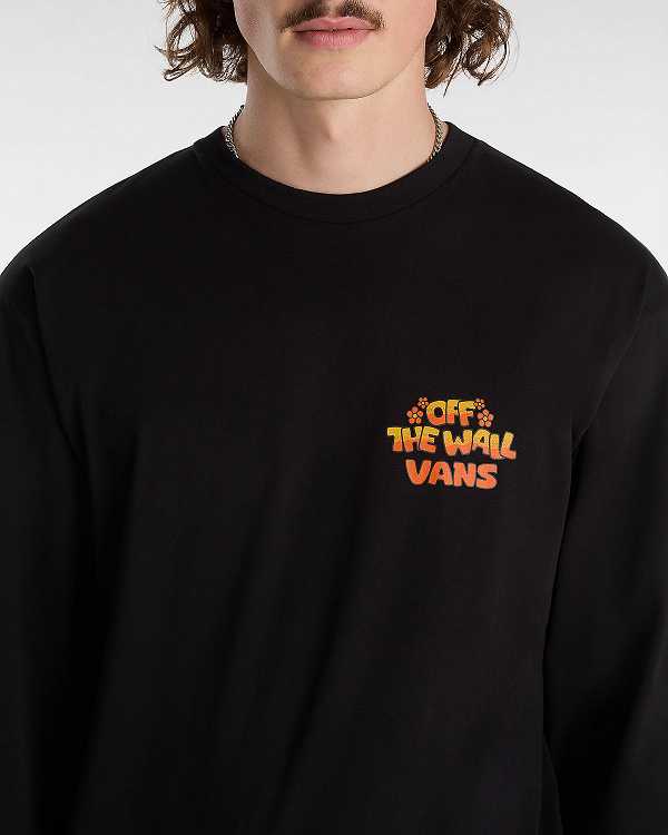 Black Vans Bouya Long Sleeve Men T Shirts | VN8921603