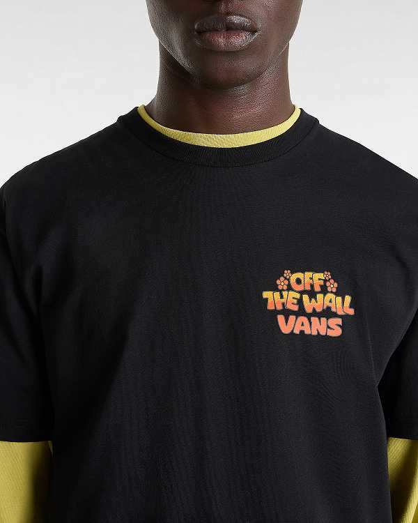Black Vans Bouya Men T Shirts | VN0529648