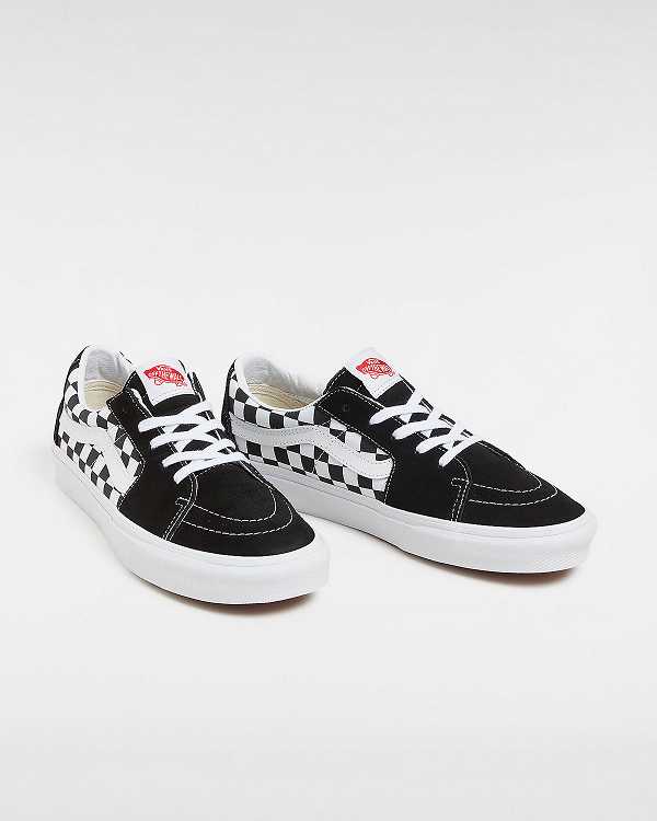 Black Vans Canvas/Suede SK8-Low Men Skate Shoes | VN8012764
